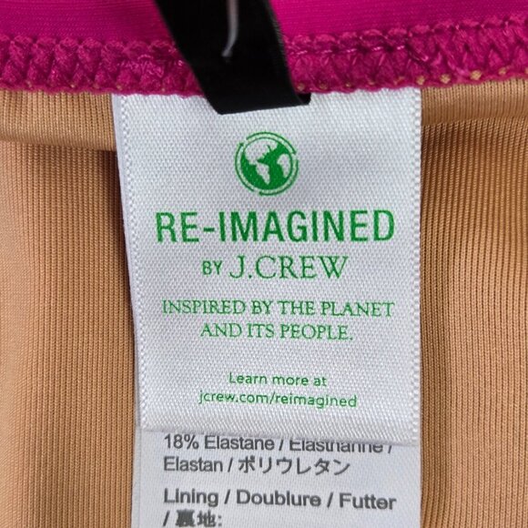 J Crew Size Large Hot Pink Bikini Bottoms Fully Lined Summer Pool Beach NWT - Picture 3 of 6